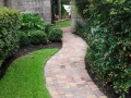 landscaping path through grass Houston