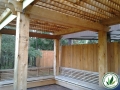 Simple wooden patio