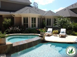 Best landscaping around pools in the Woodlands, Texas