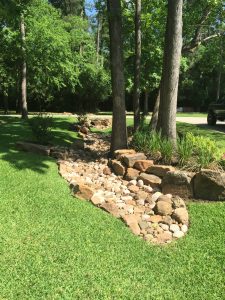 Backyard land and rock granite in Irving, TX